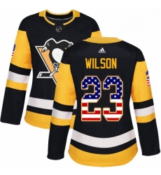 Womens Adidas Pittsburgh Penguins 23 Scott Wilson Authentic Black USA Flag Fashion NHL Jersey Womens Adidas Pittsburgh Penguins 23 Scott Wilson Authentic Black USA Flag Fashion NHL Jersey