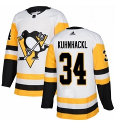 Womens Adidas Pittsburgh Penguins 34 Tom Kuhnhackl Authentic White Away NHL Jersey Womens Adidas Pittsburgh Penguins 34 Tom Kuhnhackl Authentic White Away NHL Jersey
