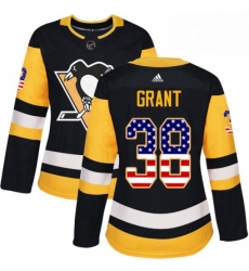 Womens Adidas Pittsburgh Penguins 38 Derek Grant Authentic Black USA Flag Fashion NHL Jersey Womens Adidas Pittsburgh Penguins 38 Derek Grant Authentic Black USA Flag Fashion NHL Jersey
