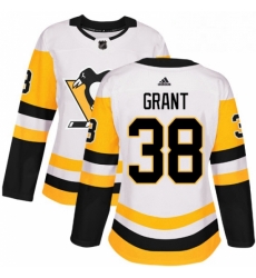 Womens Adidas Pittsburgh Penguins 38 Derek Grant Authentic White Away NHL Jersey Womens Adidas Pittsburgh Penguins 38 Derek Grant Authentic White Away NHL Jersey