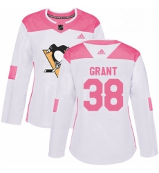 Womens Adidas Pittsburgh Penguins 38 Derek Grant Authentic White Pink Fashion NHL Jersey Womens Adidas Pittsburgh Penguins 38 Derek Grant Authentic White Pink Fashion NHL Jersey