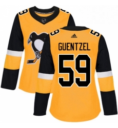 Womens Adidas Pittsburgh Penguins 59 Jake Guentzel Authentic Gold Alternate NHL Jersey Womens Adidas Pittsburgh Penguins 59 Jake Guentzel Authentic Gold Alternate NHL Jersey