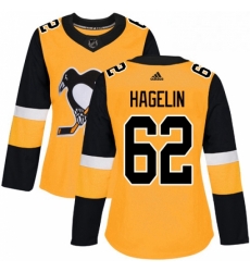 Womens Adidas Pittsburgh Penguins 62 Carl Hagelin Authentic Gold Alternate NHL Jersey Womens Adidas Pittsburgh Penguins 62 Carl Hagelin Authentic Gold Alternate NHL Jersey
