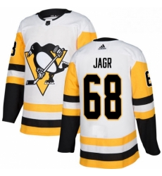 Womens Adidas Pittsburgh Penguins 68 Jaromir Jagr Authentic White Away NHL Jersey Womens Adidas Pittsburgh Penguins 68 Jaromir Jagr Authentic White Away NHL Jersey