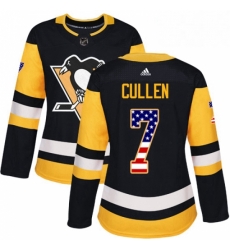 Womens Adidas Pittsburgh Penguins 7 Matt Cullen Authentic Black USA Flag Fashion NHL Jersey Womens Adidas Pittsburgh Penguins 7 Matt Cullen Authentic Black USA Flag Fashion NHL Jersey