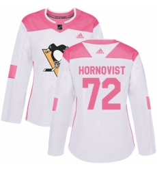 Womens Adidas Pittsburgh Penguins 72 Patric Hornqvist Authentic WhitePink Fashion NHL Jersey Womens Adidas Pittsburgh Penguins 72 Patric Hornqvist Authentic WhitePink Fashion NHL Jersey