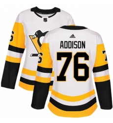 Womens Adidas Pittsburgh Penguins 76 Calen Addison Authentic White Away NHL Jersey Womens Adidas Pittsburgh Penguins 76 Calen Addison Authentic White Away NHL Jersey