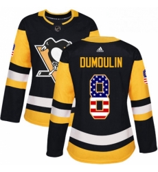 Womens Adidas Pittsburgh Penguins 8 Brian Dumoulin Authentic Black USA Flag Fashion NHL Jersey Womens Adidas Pittsburgh Penguins 8 Brian Dumoulin Authentic Black USA Flag Fashion NHL Jersey