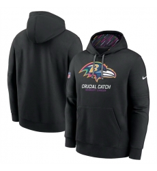 Men Baltimore Ravens Black 2024 Crucial Catch Club Pullover Hoodie Men Baltimore Ravens Black 2024 Crucial Catch Club Pullover Hoodie