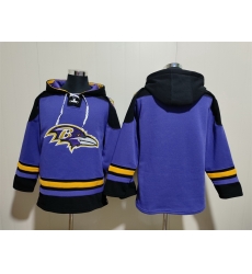 Men Baltimore Ravens Blank Ageless Must Have Lace Up Pullover Hoodie Men Baltimore Ravens Blank Ageless Must Have Lace Up Pullover Hoodie