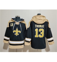 Men New Orleans Saints 13 Michael Thomas Black Ageless Must Have Lace Up Pullover Hoodie Men New Orleans Saints 13 Michael Thomas Black Ageless Must Have Lace Up Pullover Hoodie