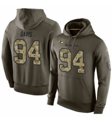 NFL Nike Baltimore Ravens 94 Carl Davis Green Salute To Service Mens Pullover Hoodie NFL Nike Baltimore Ravens 94 Carl Davis Green Salute To Service Mens Pullover Hoodie