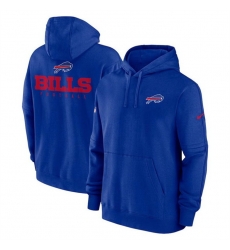 Men Buffalo Bills Blue Sideline Club Fleece Pullover Hoodie Men Buffalo Bills Blue Sideline Club Fleece Pullover Hoodie