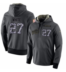 NFL Mens Nike Buffalo Bills 27 TreDavious White Stitched Black Anthracite Salute to Service Player Performance Hoodie NFL Mens Nike Buffalo Bills 27 TreDavious White Stitched Black Anthracite Salute to Service Player Performance Hoodie