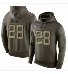 NFL Nike Buffalo Bills 28 EJ Gaines Green Salute To Service Mens Pullover Hoodie NFL Nike Buffalo Bills 28 EJ Gaines Green Salute To Service Mens Pullover Hoodie