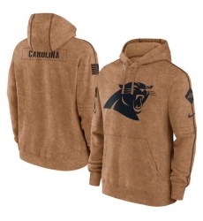 Men Carolina Panthers 2023 Brown Salute To Service Pullover Hoodie Men Carolina Panthers 2023 Brown Salute To Service Pullover Hoodie