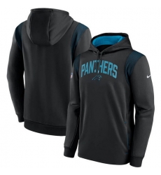 Men Carolina Panthers Black Sideline Stack Performance Pullover Hoodie 002 Men Carolina Panthers Black Sideline Stack Performance Pullover Hoodie 002