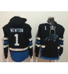 Men Nike Carolina Panthers Cam Newton 1 NFL Winter Thick Hoodie Men Nike Carolina Panthers Cam Newton 1 NFL Winter Thick Hoodie