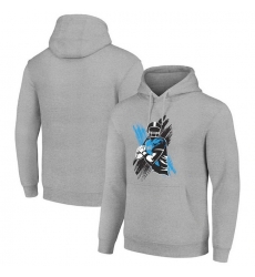 Men Starter Heather Gray Carolina Panthers Player X Fleece Pullover Hoodie Men Starter Heather Gray Carolina Panthers Player X Fleece Pullover Hoodie