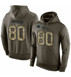NFL Nike Carolina Panthers 80 Scott Simonson Green Salute To Service Mens Pullover Hoodie NFL Nike Carolina Panthers 80 Scott Simonson Green Salute To Service Mens Pullover Hoodie