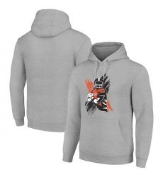 Men Starter Heather Gray Cincinnati Bengals Player X Fleece Pullover Hoodie Men Starter Heather Gray Cincinnati Bengals Player X Fleece Pullover Hoodie