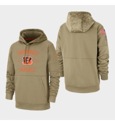 Mens Cincinnati Bengals Tan 2019 Salute to Service Sideline Therma Pullover Hoodie Mens Cincinnati Bengals Tan 2019 Salute to Service Sideline Therma Pullover Hoodie