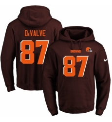 NFL Mens Nike Cleveland Browns 87 Seth DeValve Brown Name Number Pullover Hoodie NFL Mens Nike Cleveland Browns 87 Seth DeValve Brown Name Number Pullover Hoodie
