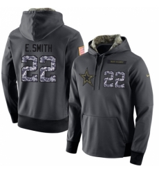 NFL Mens Nike Dallas Cowboys 22 Emmitt Smith Stitched Black Anthracite Salute to Service Player Performance Hoodie NFL Mens Nike Dallas Cowboys 22 Emmitt Smith Stitched Black Anthracite Salute to Service Player Performance Hoodie