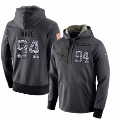 NFL Mens Nike Dallas Cowboys 94 DeMarcus Ware Stitched Black Anthracite Salute to Service Player Performance Hoodie NFL Mens Nike Dallas Cowboys 94 DeMarcus Ware Stitched Black Anthracite Salute to Service Player Performance Hoodie