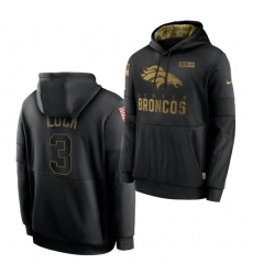 Men Denver Broncos 3 Drew Lock 2020 Salute To Service Black Sideline Performance Pullover Hoodie Men Denver Broncos 3 Drew Lock 2020 Salute To Service Black Sideline Performance Pullover Hoodie