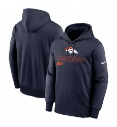 Men Nike Navy Denver Broncos Performance Pullover Hoodie Men Nike Navy Denver Broncos Performance Pullover Hoodie