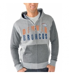 NFL Denver Broncos G III Sports by Carl Banks Safety Tri Blend Full Zip Hoodie Heathered Gray NFL Denver Broncos G III Sports by Carl Banks Safety Tri Blend Full Zip Hoodie Heathered Gray