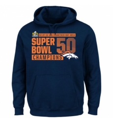 NFL Denver Broncos Majestic Super Bowl 50 Champions Winners Take VIII Hoodie Navy NFL Denver Broncos Majestic Super Bowl 50 Champions Winners Take VIII Hoodie Navy