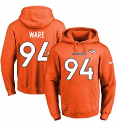 NFL Mens Nike Denver Broncos 94 DeMarcus Ware Orange Name Number Pullover Hoodie NFL Mens Nike Denver Broncos 94 DeMarcus Ware Orange Name Number Pullover Hoodie