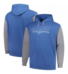 Men Mensfanatics Blue Detroit Lions Big And Tall Outline Pullover Hoodie
