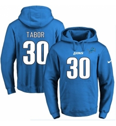 NFL Mens Nike Detroit Lions 30 Teez Tabor Blue Name Number Pullover Hoodie NFL Mens Nike Detroit Lions 30 Teez Tabor Blue Name Number Pullover Hoodie