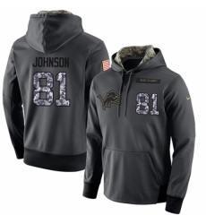 NFL Mens Nike Detroit Lions 81 Calvin Johnson Stitched Black Anthracite Salute to Service Player Performance Hoodie NFL Mens Nike Detroit Lions 81 Calvin Johnson Stitched Black Anthracite Salute to Service Player Performance Hoodie