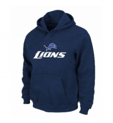 NFL Mens Nike Detroit Lions Authentic Logo Pullover Hoodie Blue NFL Mens Nike Detroit Lions Authentic Logo Pullover Hoodie Blue