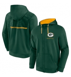Men Green Bay Packers Green Defender Evo Full Zip Hoodie Men Green Bay Packers Green Defender Evo Full Zip Hoodie
