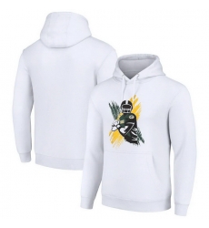 Men Starter White Green Bay Packers Player X Fleece Pullover Hoodie Men Starter White Green Bay Packers Player X Fleece Pullover Hoodie