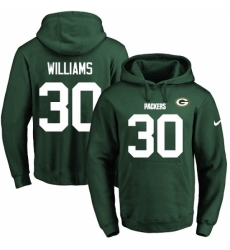NFL Mens Nike Green Bay Packers 30 Jamaal Williams Green Name Number Pullover Hoodie NFL Mens Nike Green Bay Packers 30 Jamaal Williams Green Name Number Pullover Hoodie