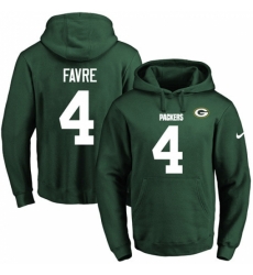 NFL Mens Nike Green Bay Packers 4 Brett Favre Green Name Number Pullover Hoodie NFL Mens Nike Green Bay Packers 4 Brett Favre Green Name Number Pullover Hoodie