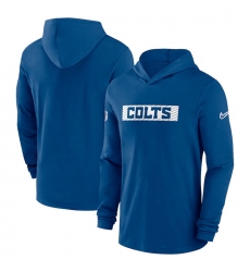 Men Indianapolis Colts Blue Sideline Performance Hoodie Men Indianapolis Colts Blue Sideline Performance Hoodie