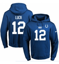 NFL Mens Nike Indianapolis Colts 12 Andrew Luck Royal Blue Name Number Pullover Hoodie NFL Mens Nike Indianapolis Colts 12 Andrew Luck Royal Blue Name Number Pullover Hoodie