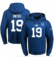 NFL Mens Nike Indianapolis Colts 19 Johnny Unitas Royal Blue Name Number Pullover Hoodie NFL Mens Nike Indianapolis Colts 19 Johnny Unitas Royal Blue Name Number Pullover Hoodie