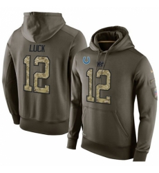 NFL Nike Indianapolis Colts 12 Andrew Luck Green Salute To Service Mens Pullover Hoodie NFL Nike Indianapolis Colts 12 Andrew Luck Green Salute To Service Mens Pullover Hoodie