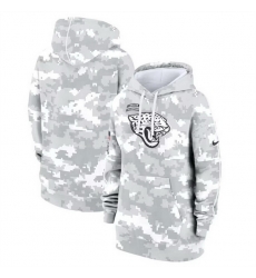 Women Jacksonville Jaguars 2024 Arctic Camo Salute To Service Club Fleece Pullover Hoodie