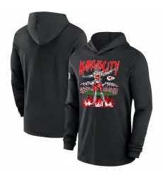 Men Kansas City Chiefs Black Performance Pullover Hoodie Men Kansas City Chiefs Black Performance Pullover Hoodie