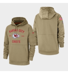 Mens Kansas City Chiefs Tan 2019 Salute to Service Sideline Therma Pullover Hoodie Mens Kansas City Chiefs Tan 2019 Salute to Service Sideline Therma Pullover Hoodie