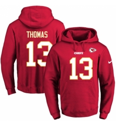 NFL Mens Nike Kansas City Chiefs 13 DeAnthony Thomas Red Name Number Pullover Hoodie NFL Mens Nike Kansas City Chiefs 13 DeAnthony Thomas Red Name Number Pullover Hoodie
